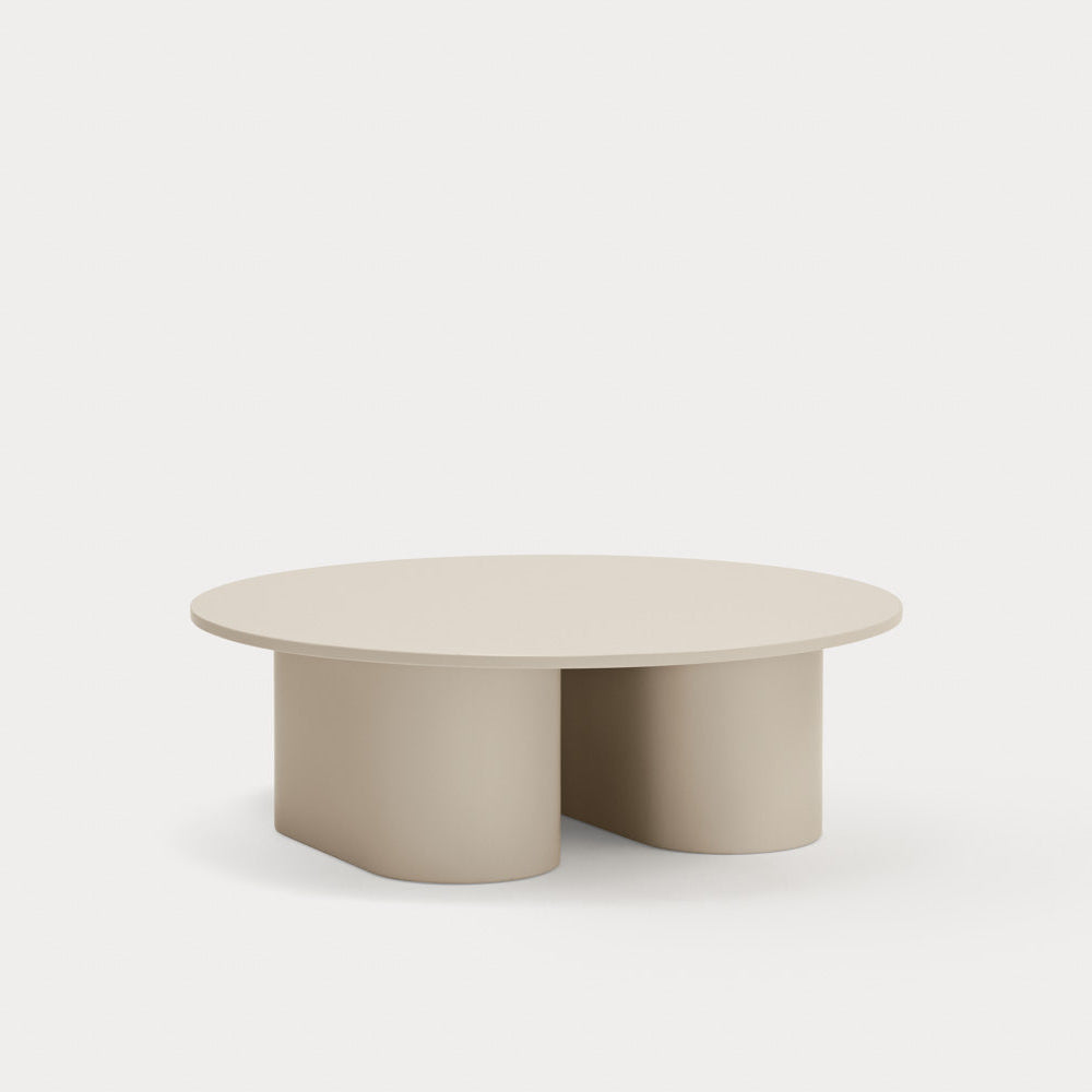 Oval coffee table beige totem