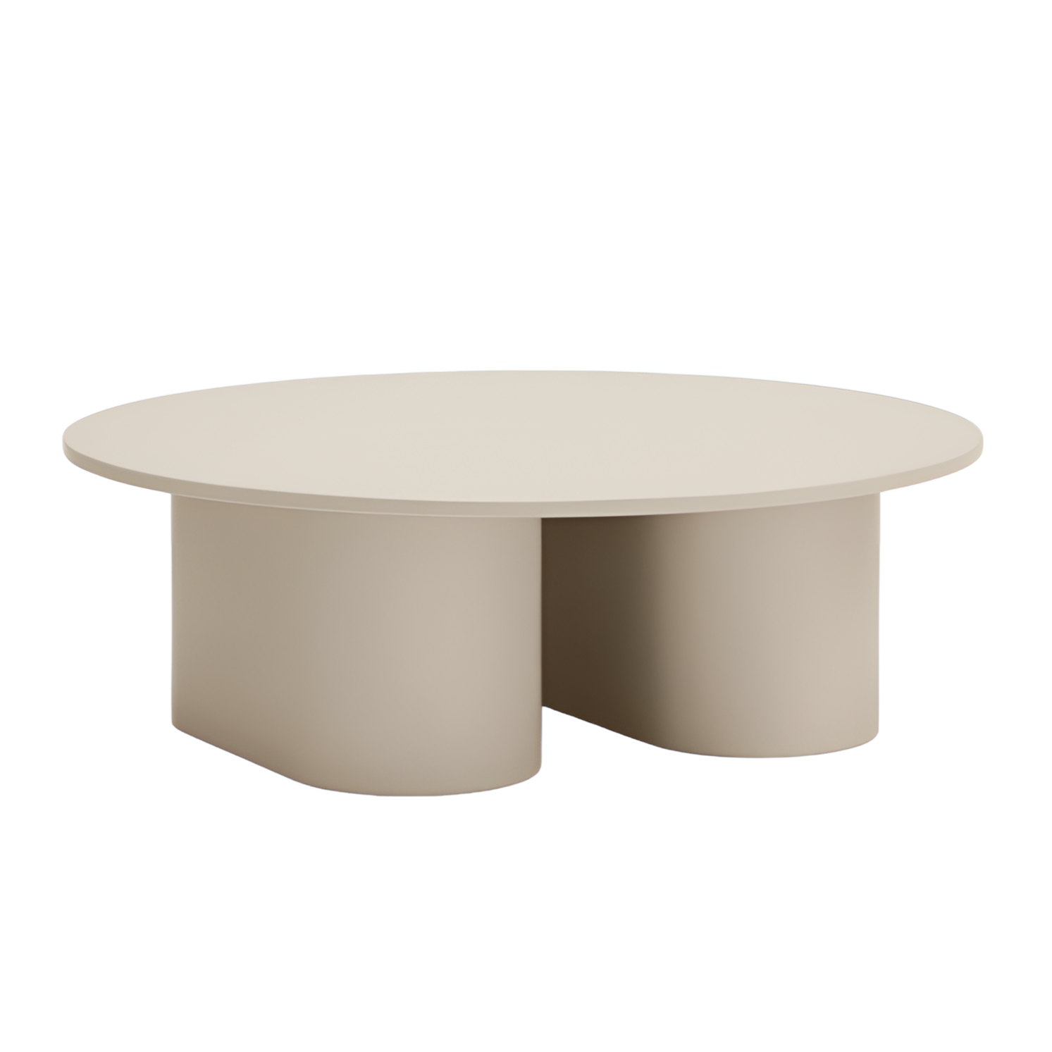 Oval coffee table beige totem