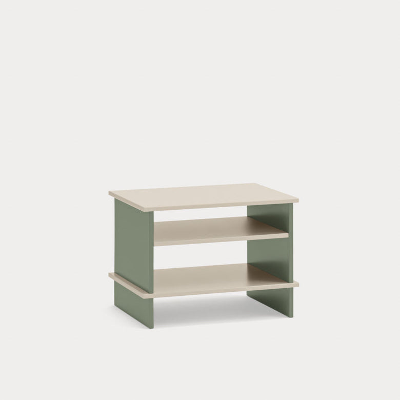 Inari beige with green bedside table