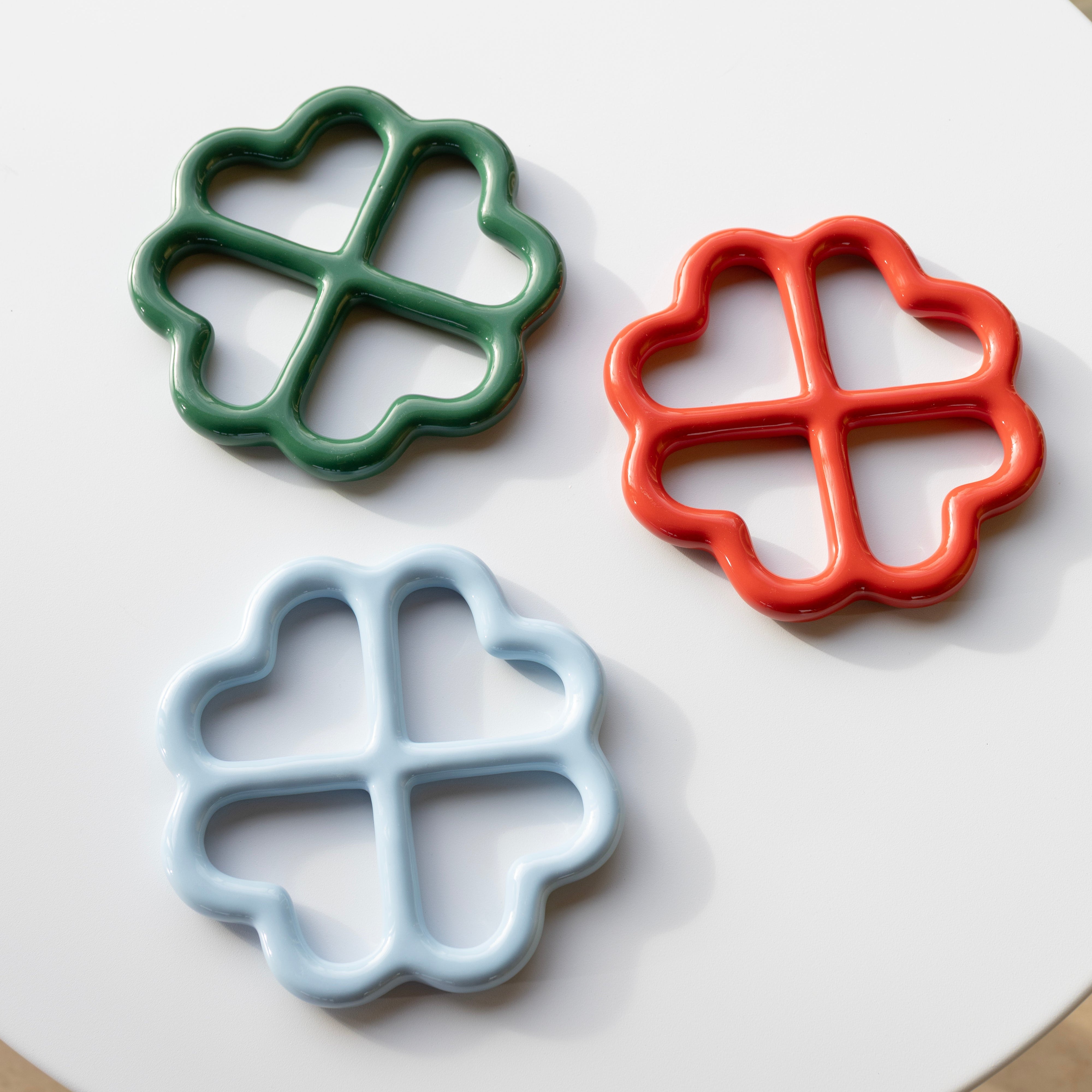CLOVER coaster blue