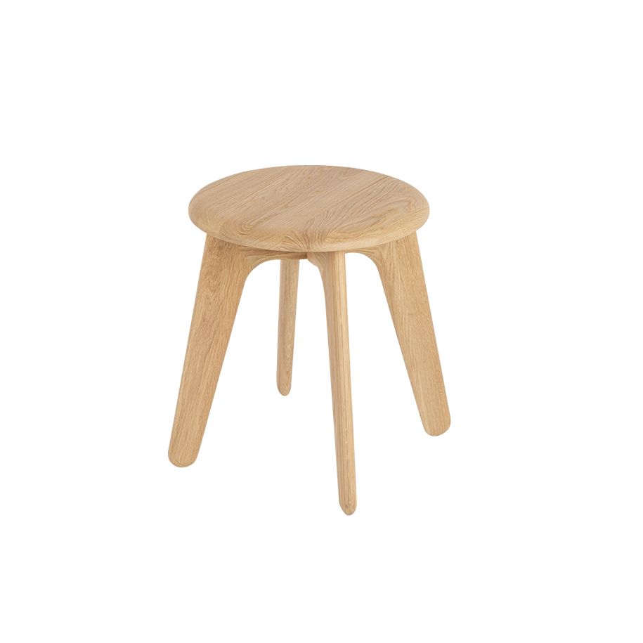 Slab stool oak wood