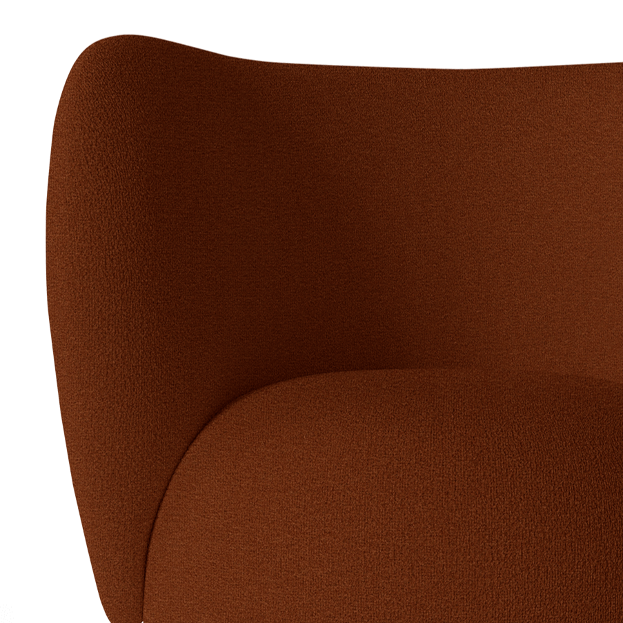 Rico Lounge rotary armchair brown rusty tonus