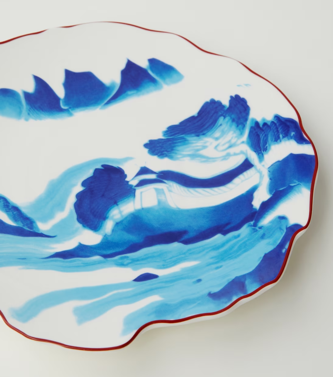 Classic on acid plate - melting landscape porcelain