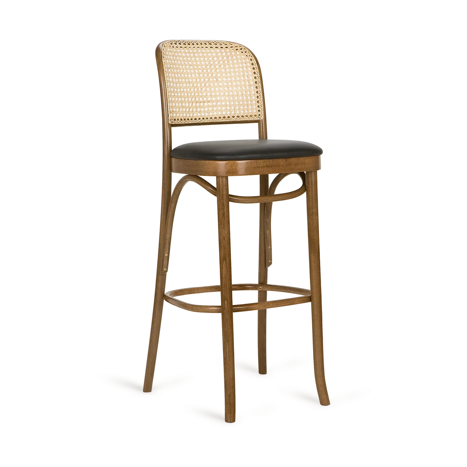 Classic H-8111 upholstered stool with a beech wood base.