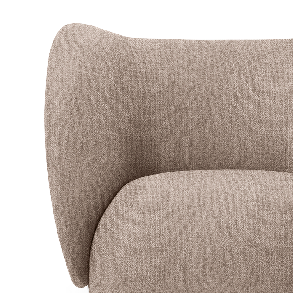 Rico lounge boucle sand armchair