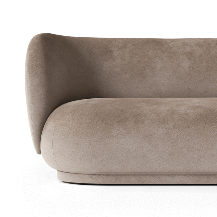 Left sofa Rico Divan Faded Velvet Beige