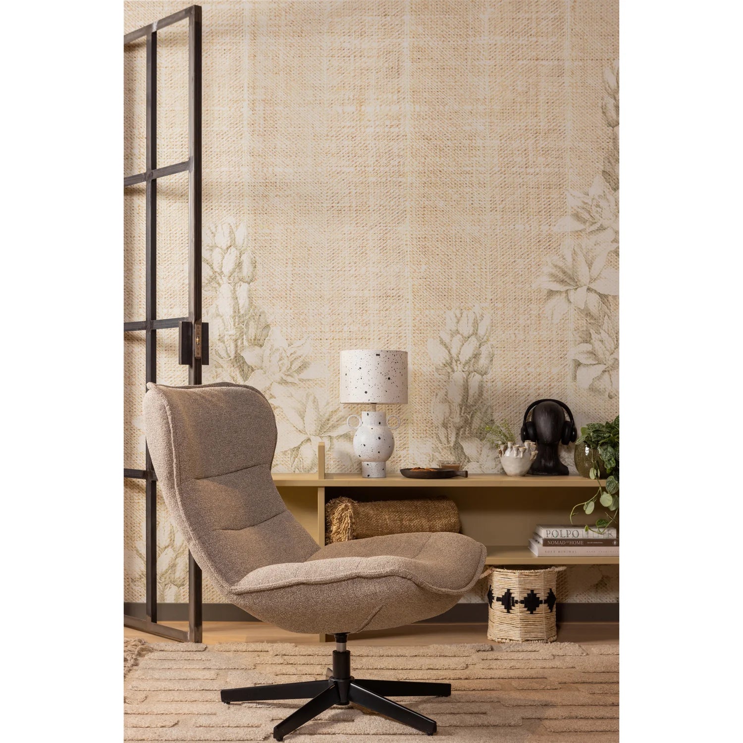 Jan Pine console dyed yellow
