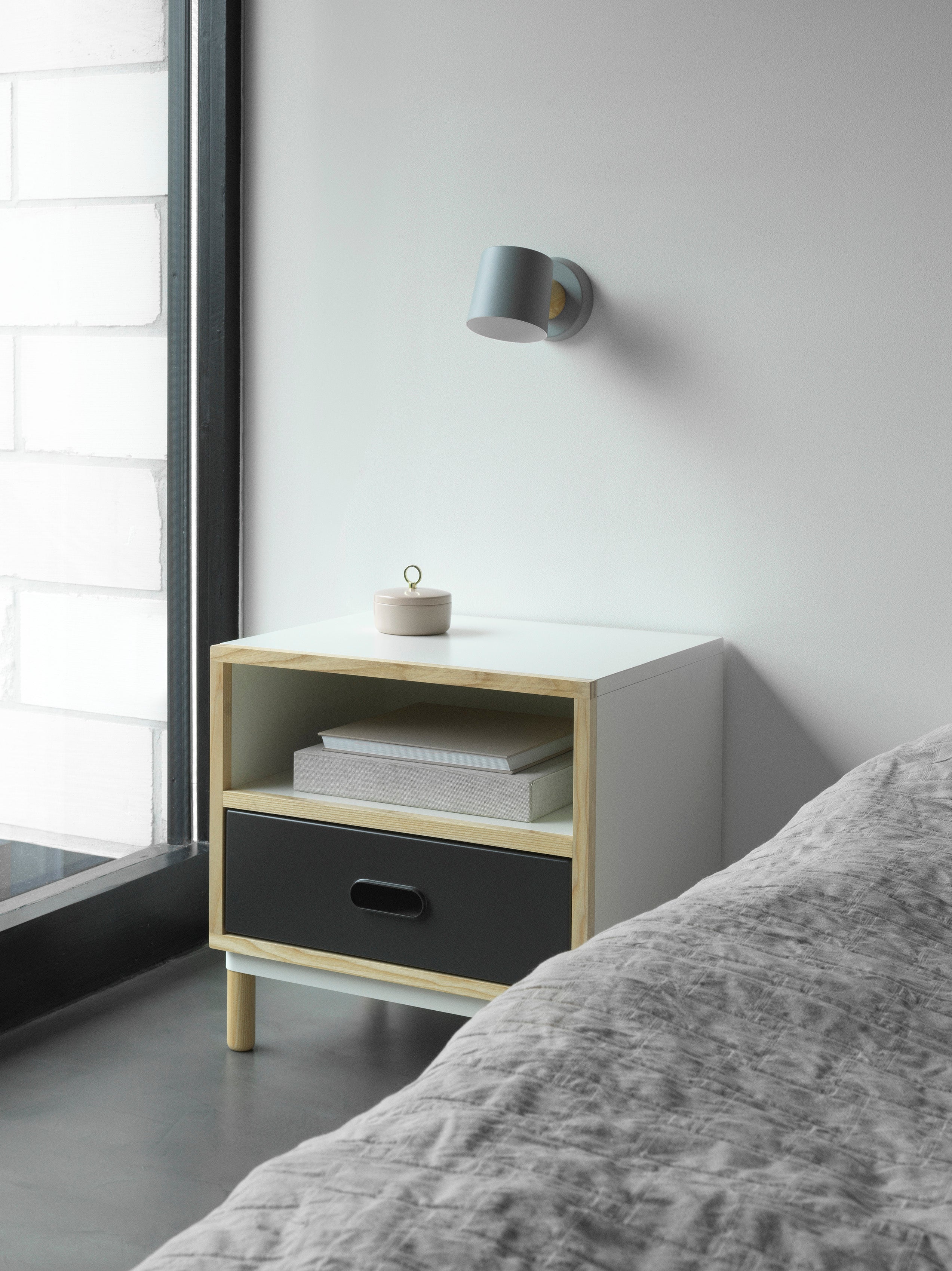 Wandleuchte RISE grau