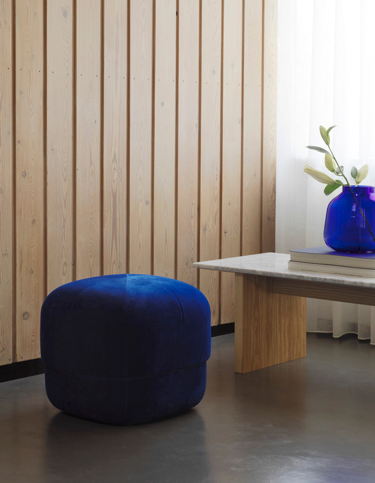 Blue pouf
