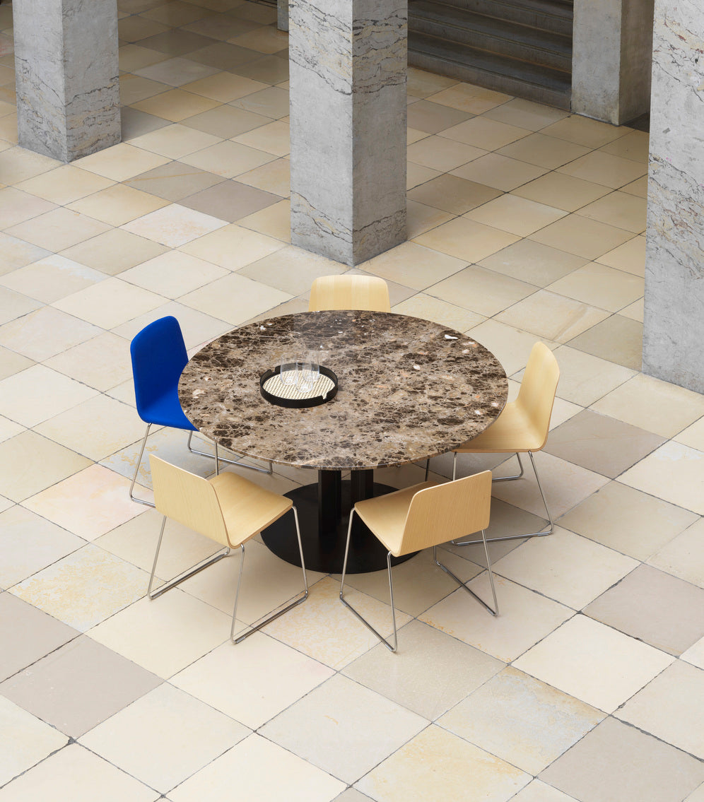Black ash chair with black base