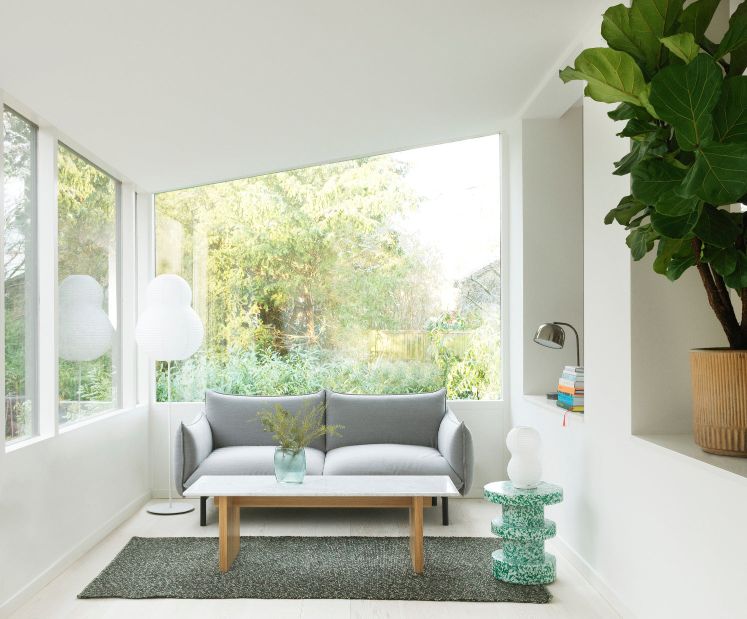 Solid black coffee table