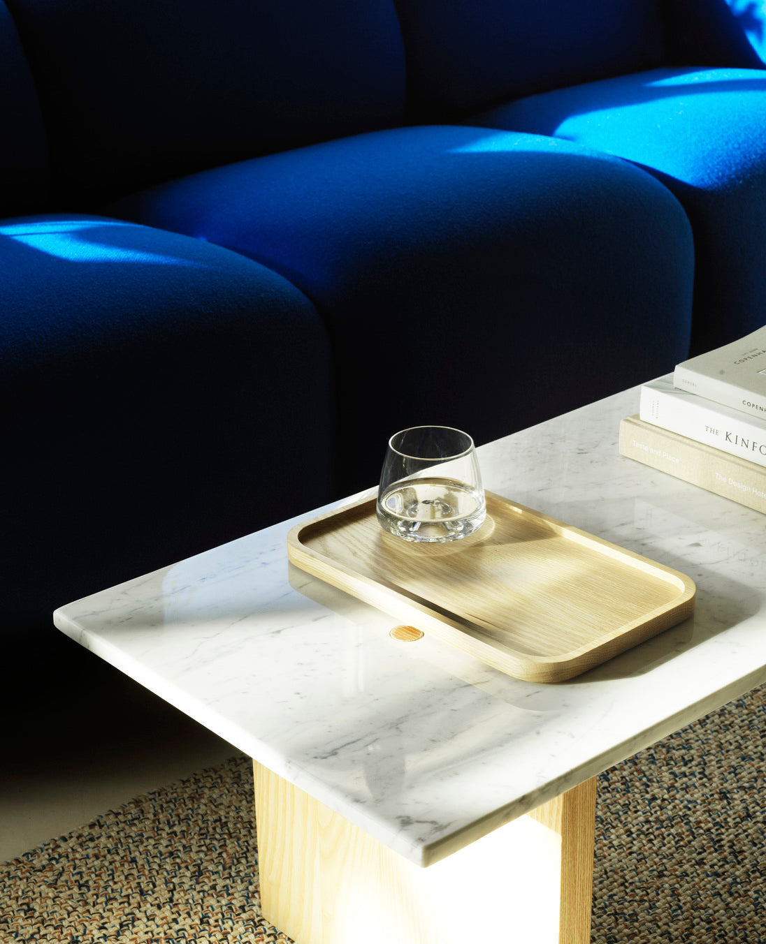 Solid black coffee table
