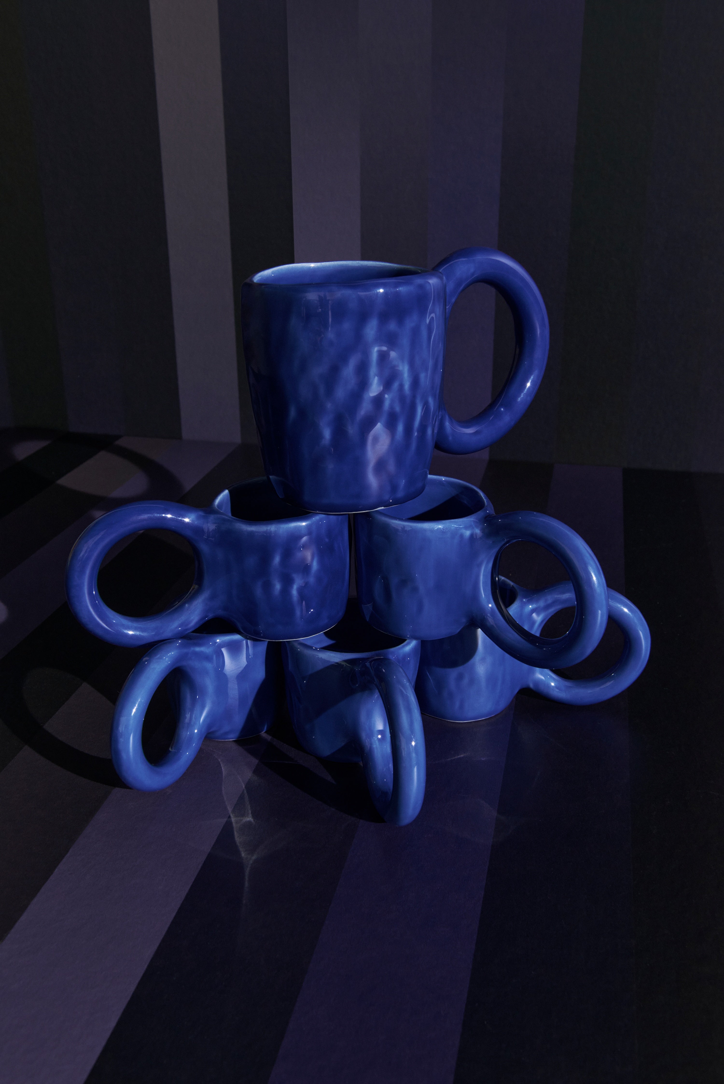 Blue DONUT Espresso Cup Set
