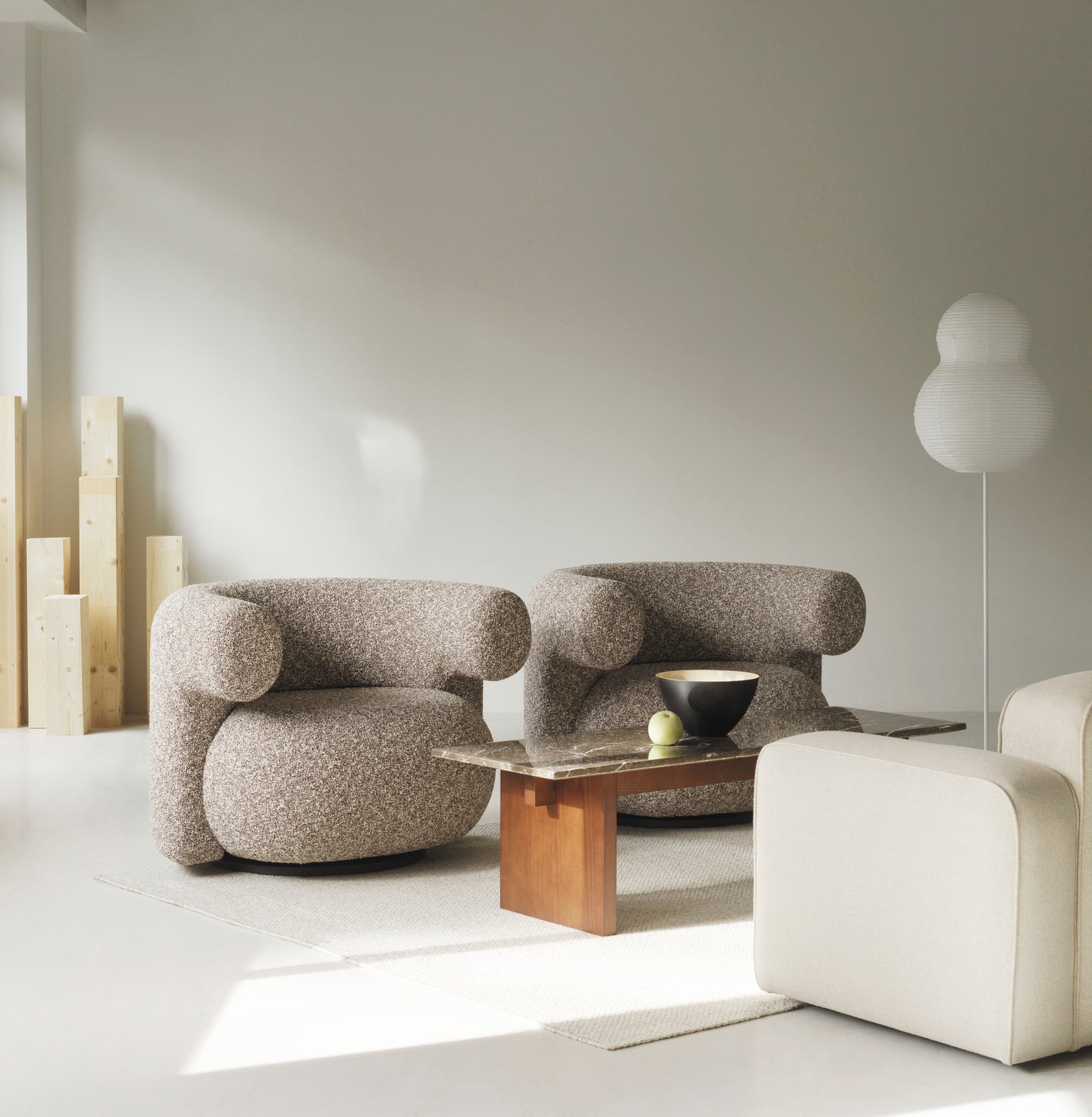 Solid black coffee table