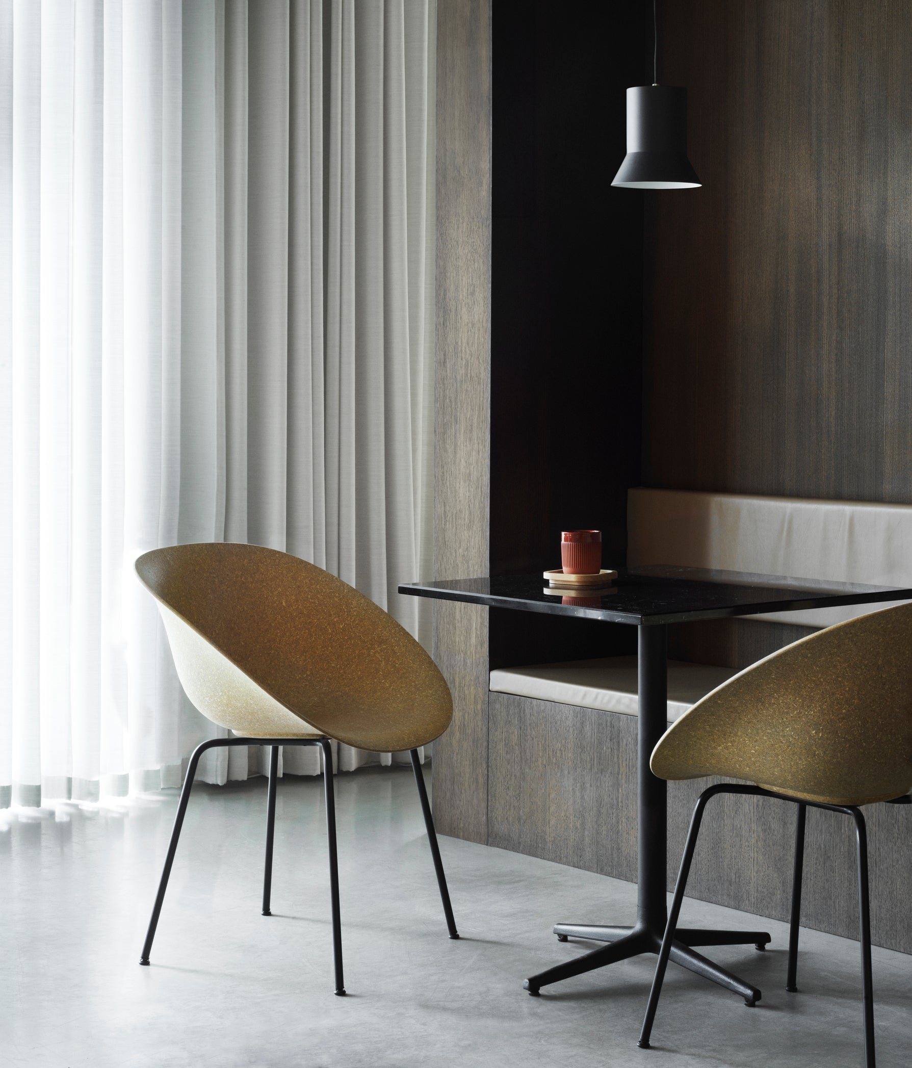 Armchair Green Mat chair with a cream base