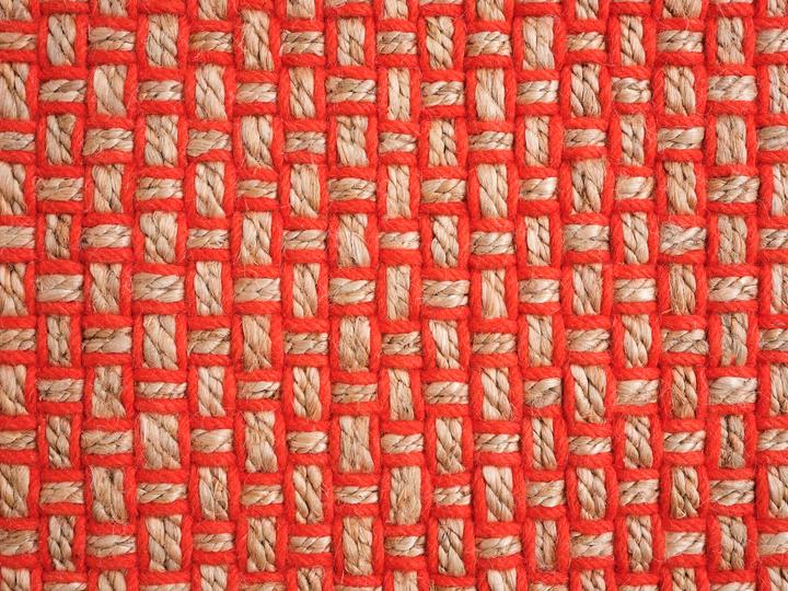 Dywan WEAVE czerwony z beżowym
