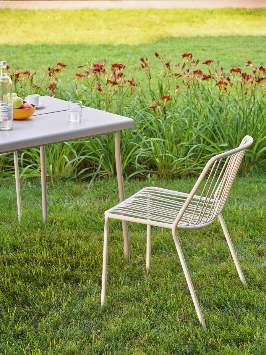 A set of bris chairs galvanized steel