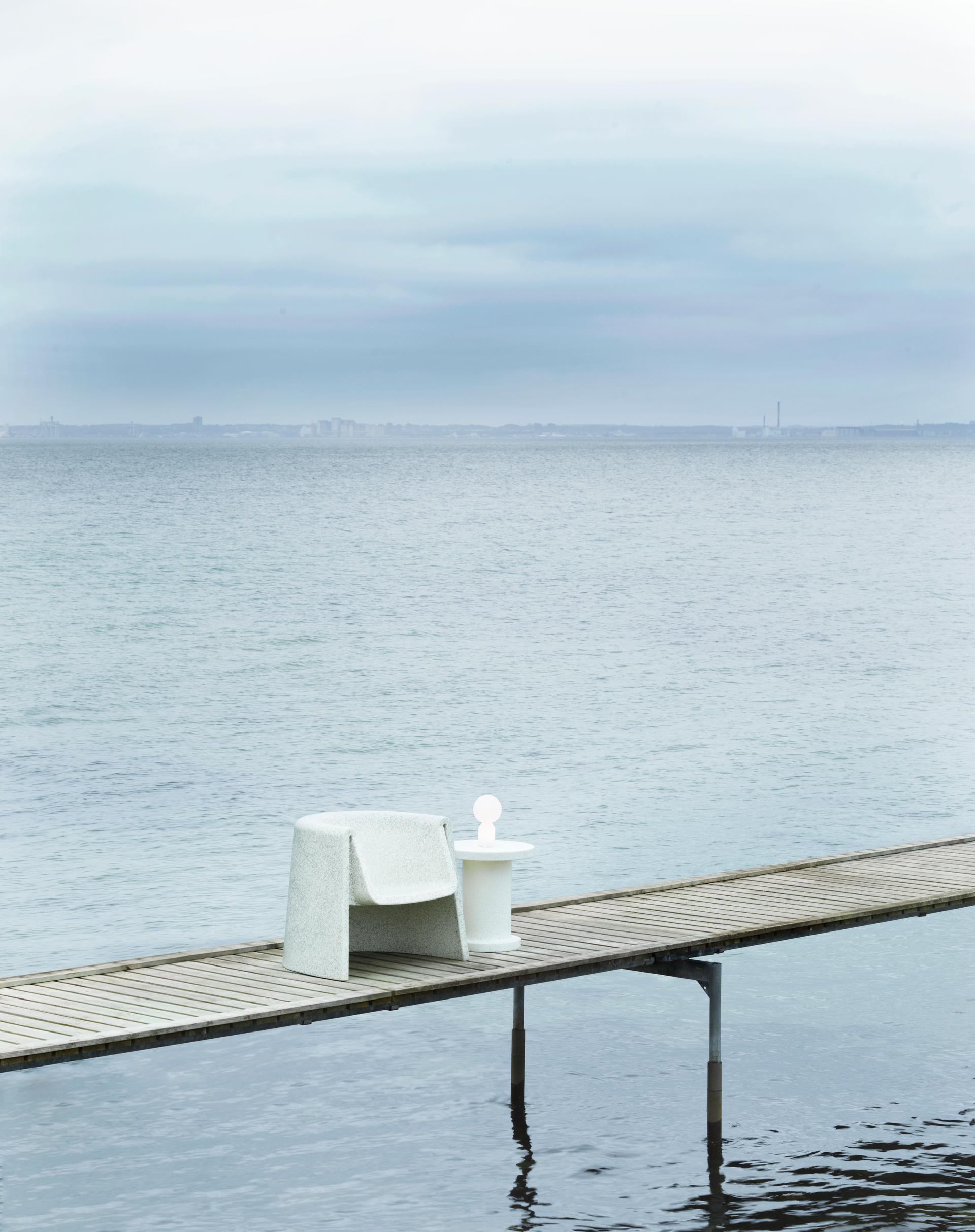White bit armchair