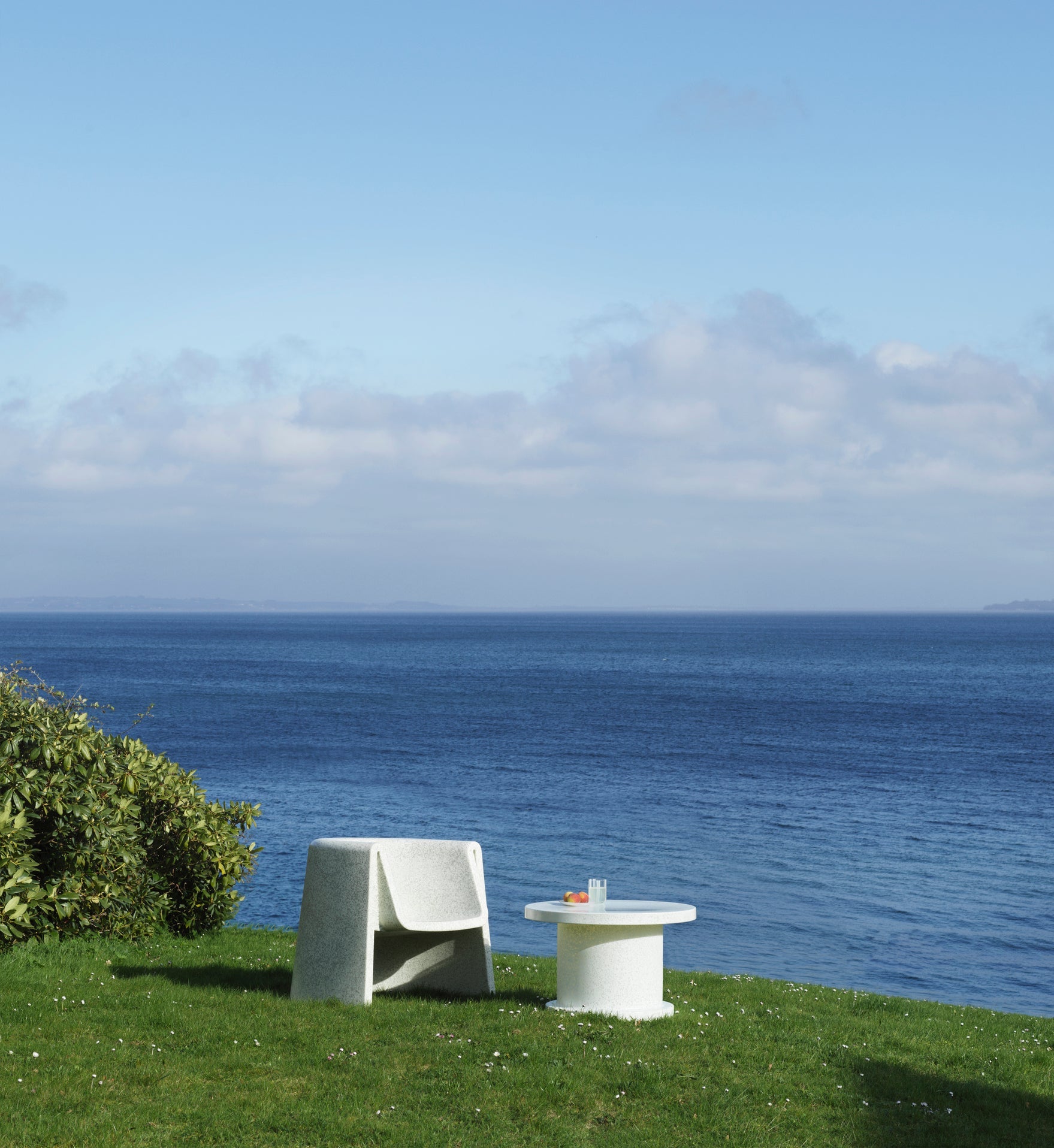 White bit armchair