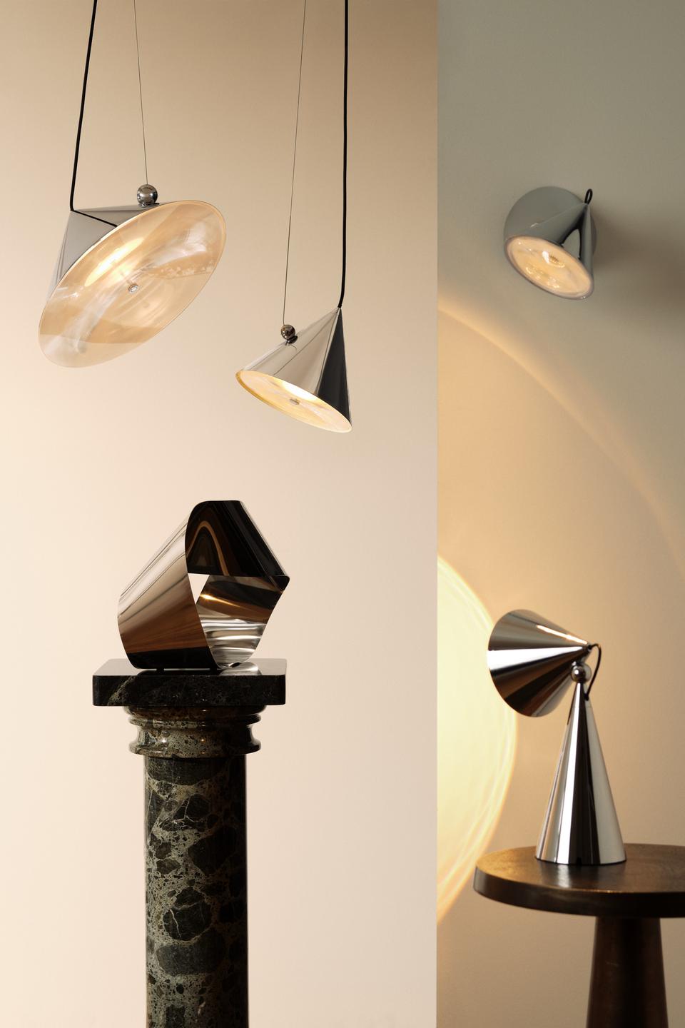 Lampa stołowa przenośna POSE srebrny