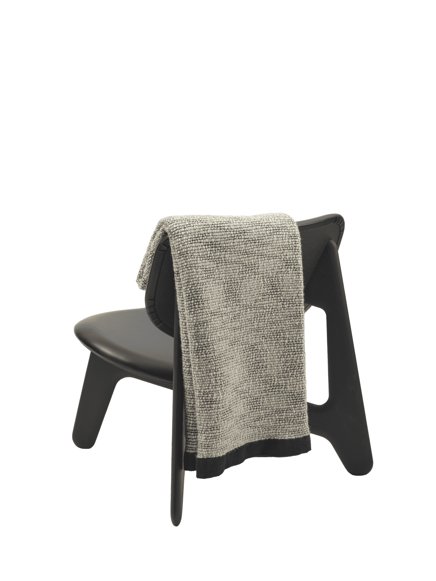 Cream THREAD blanket with black