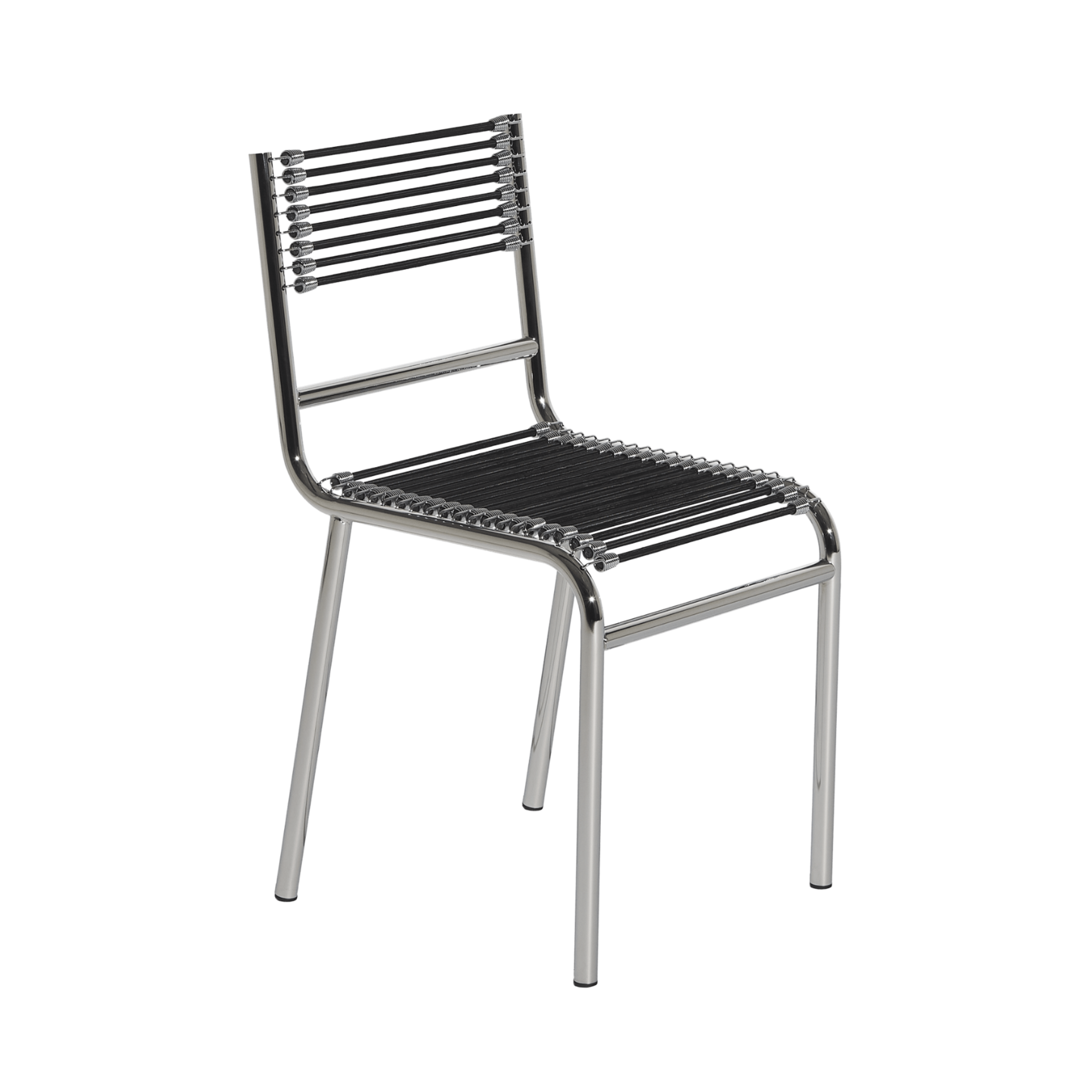 SANDOWS Chair N°212 in black with a steel base