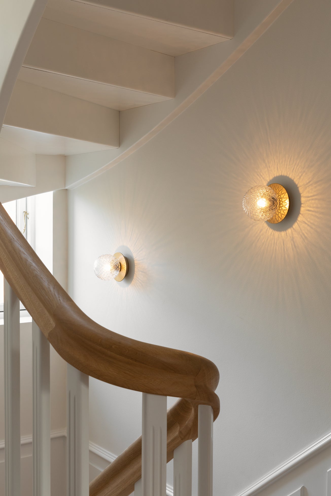 LIILA recessed wall lamp in gold with transparent glass