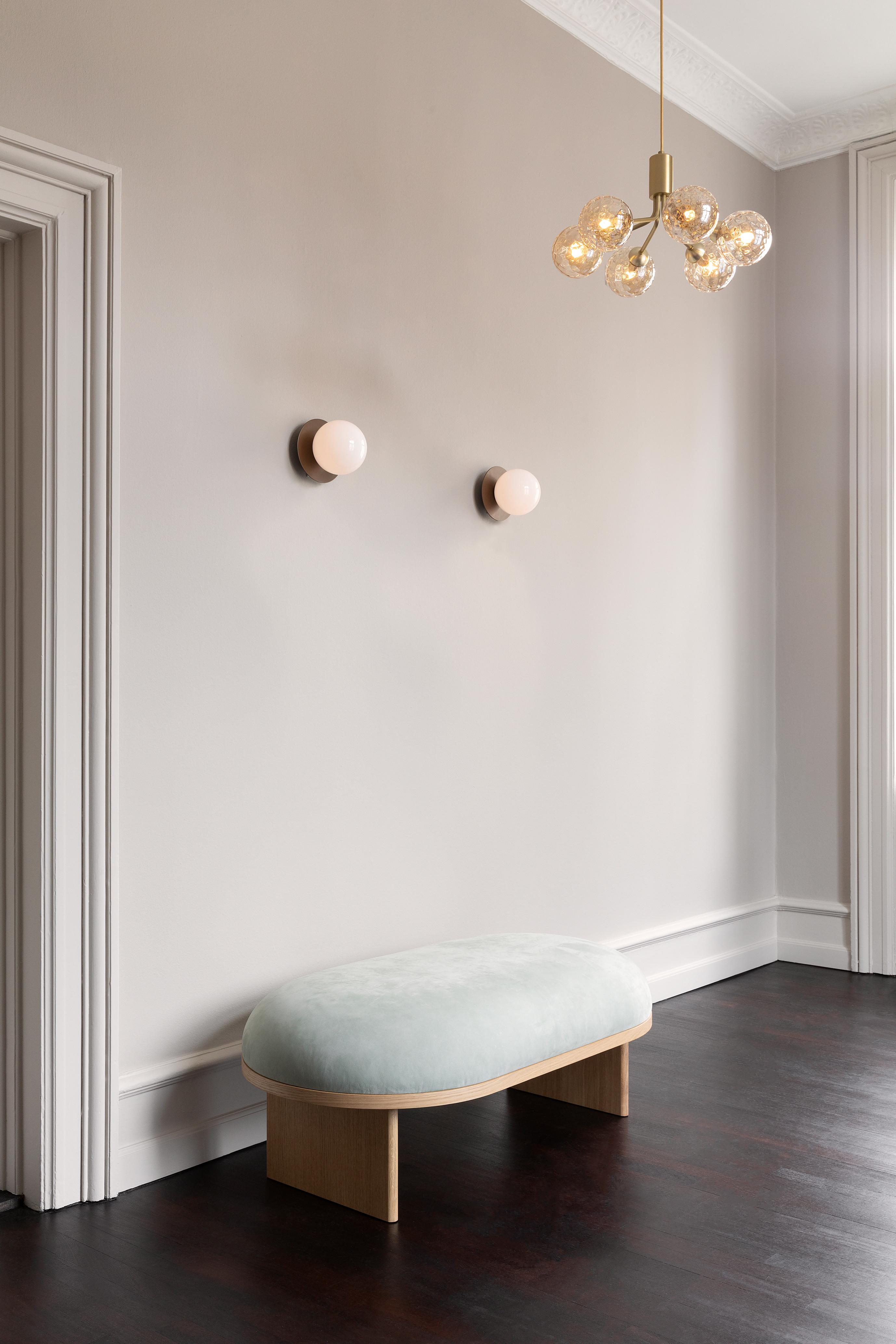 APIALES 6 Black Pendant Lamp with Opal Glass