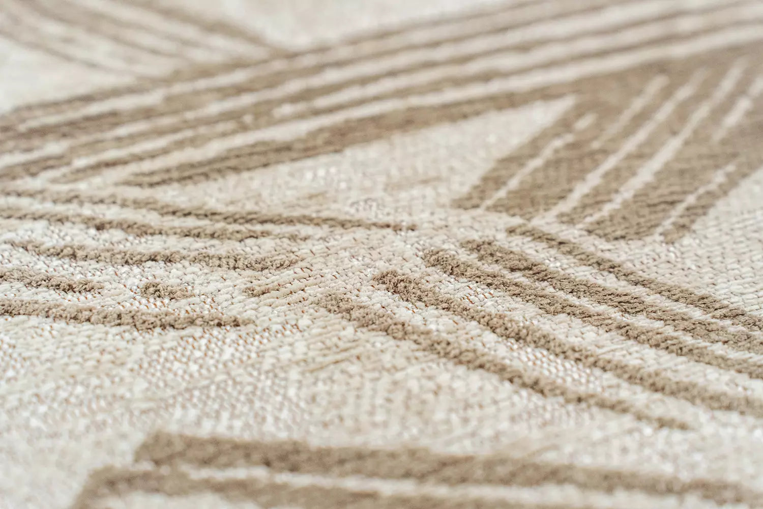 Beige Oval Rug KANJI with Cream