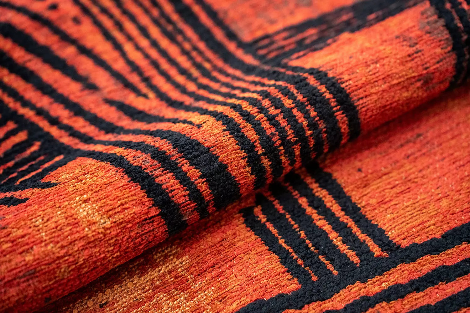 KANJI Orange Carpet with Black