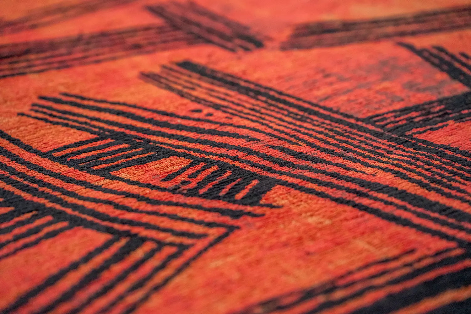 KANJI Orange Carpet with Black