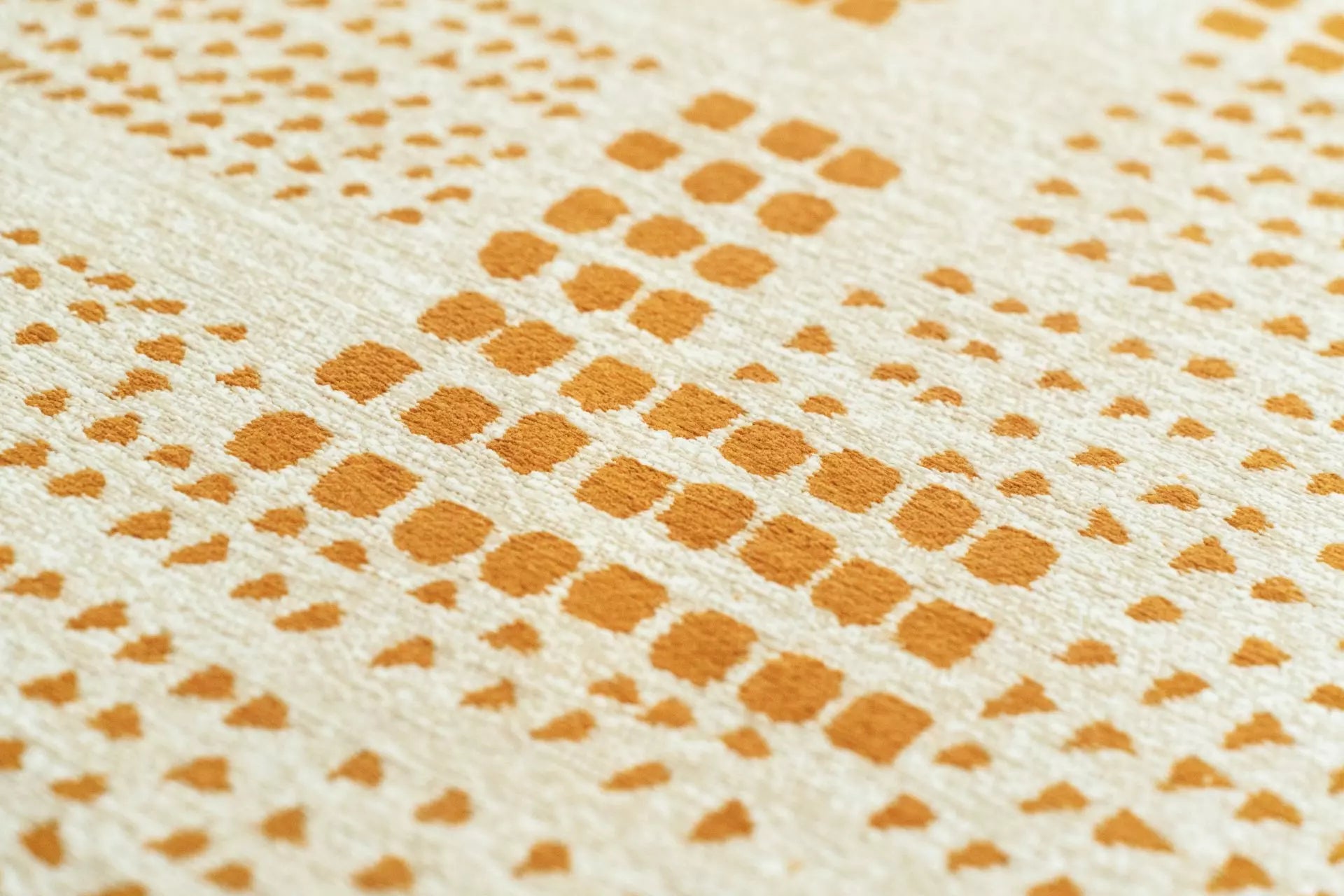 Beige ZEN rug with yellow