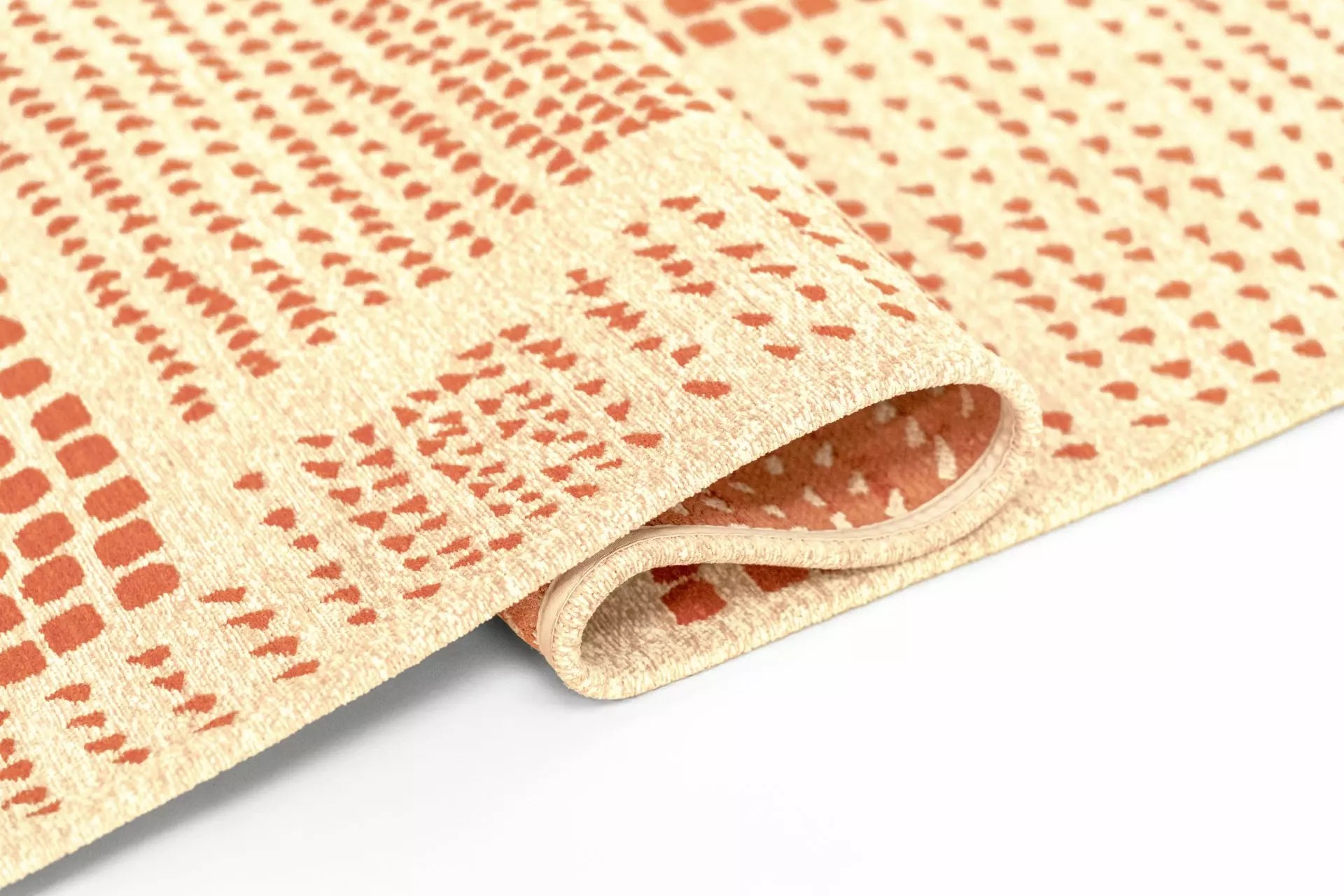Beige ZEN rug with orange