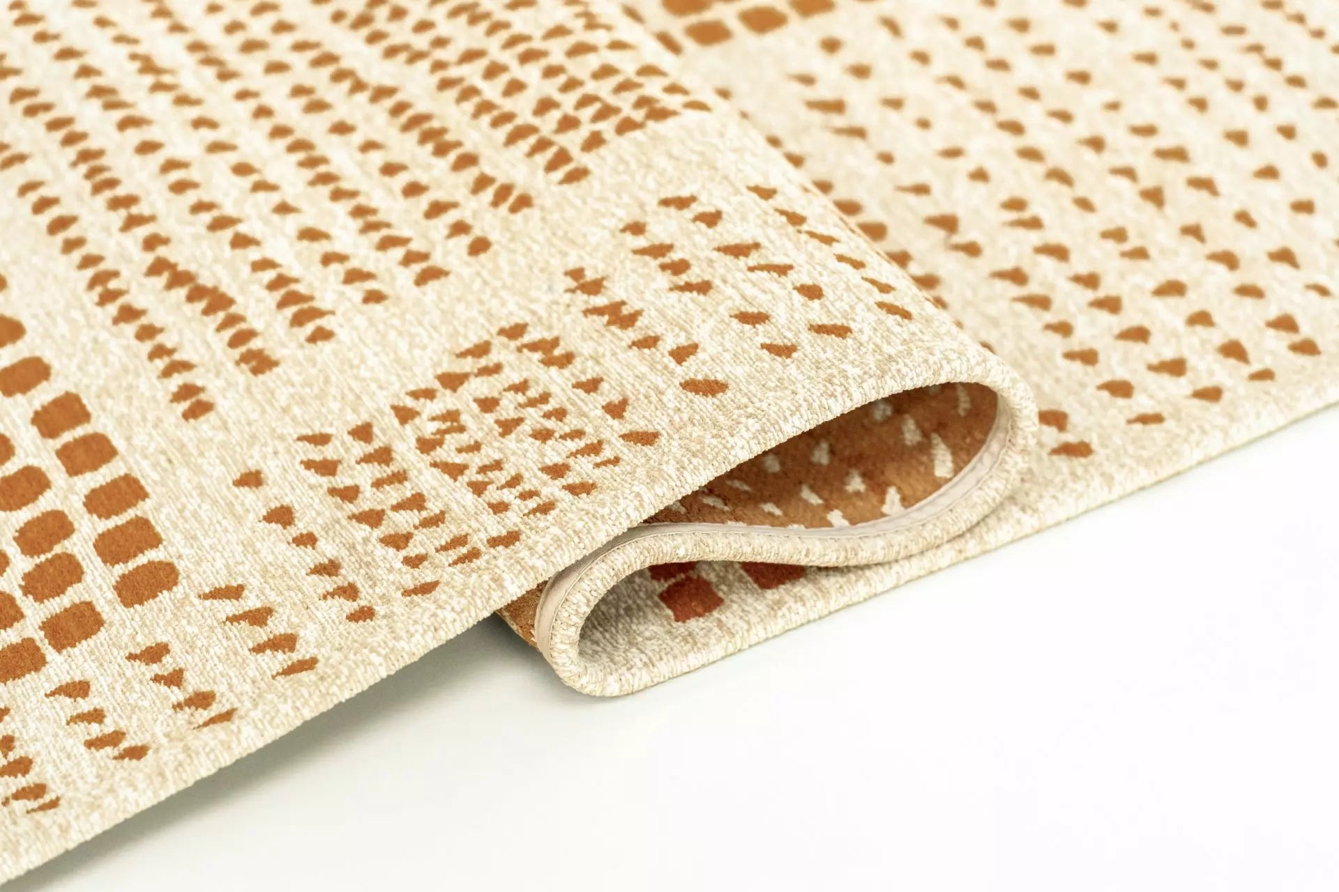 Beige ZEN Rug with Brown