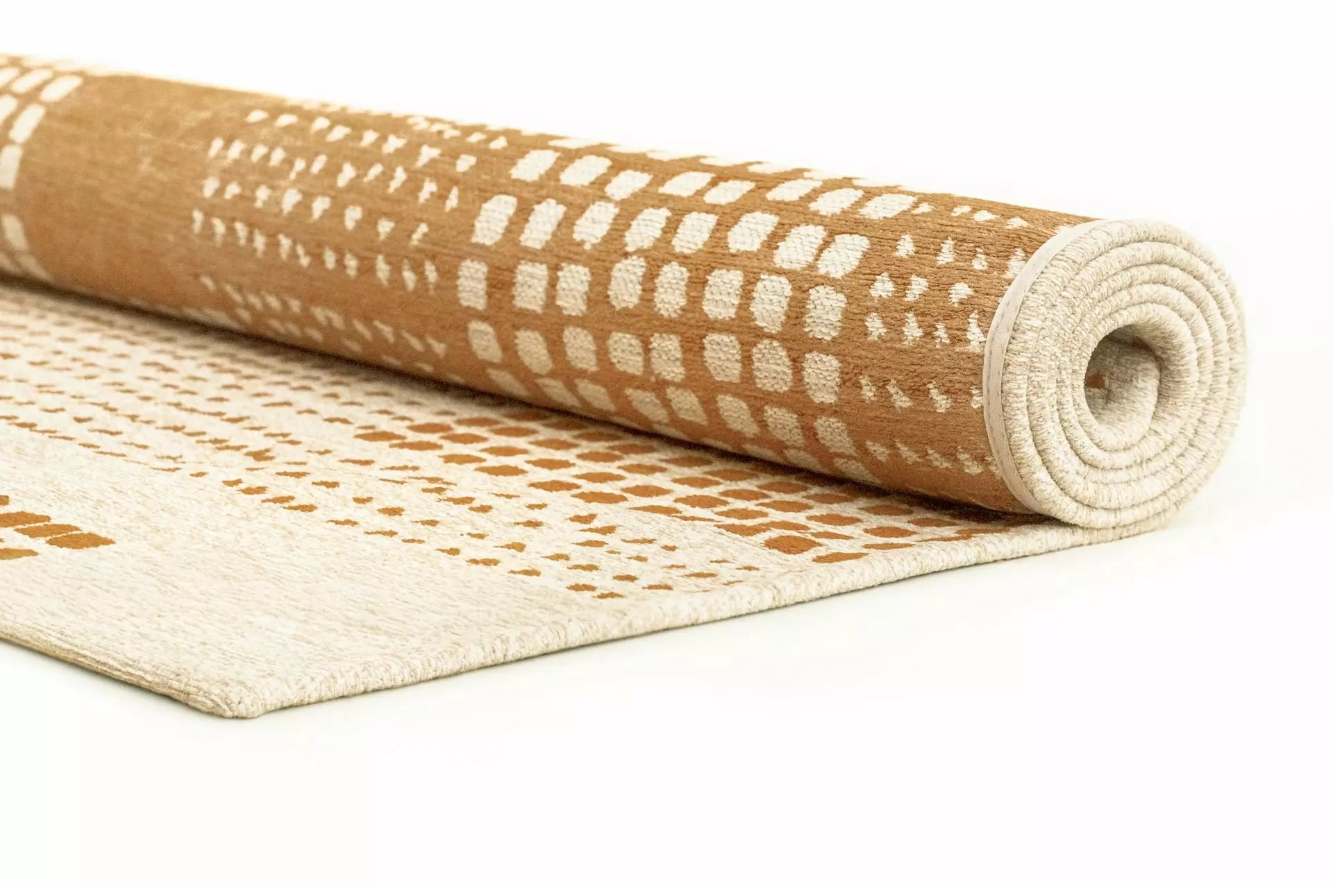 Beige ZEN Rug with Brown