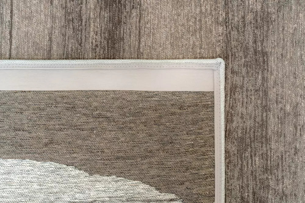 BRUSH Beige Carpet with Brown