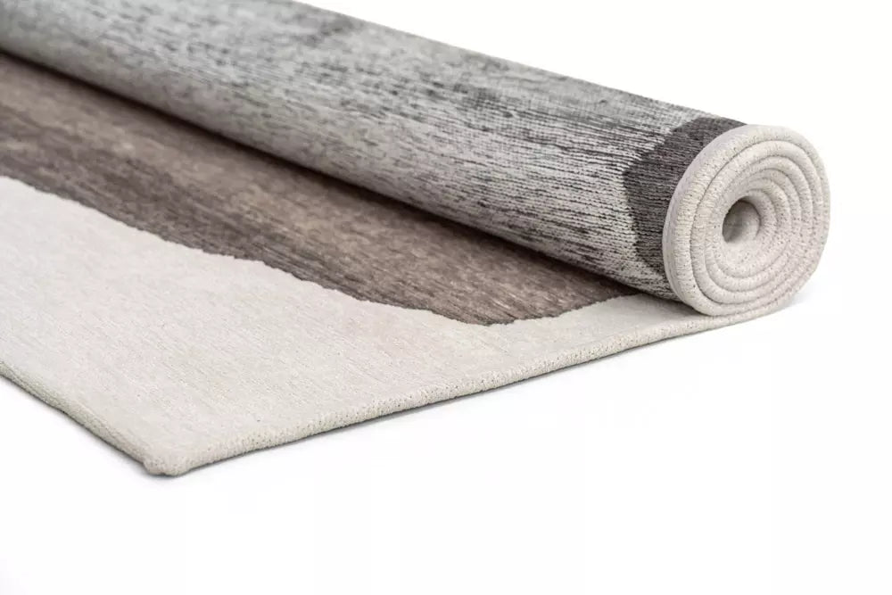 BRUSH Beige Carpet with Brown