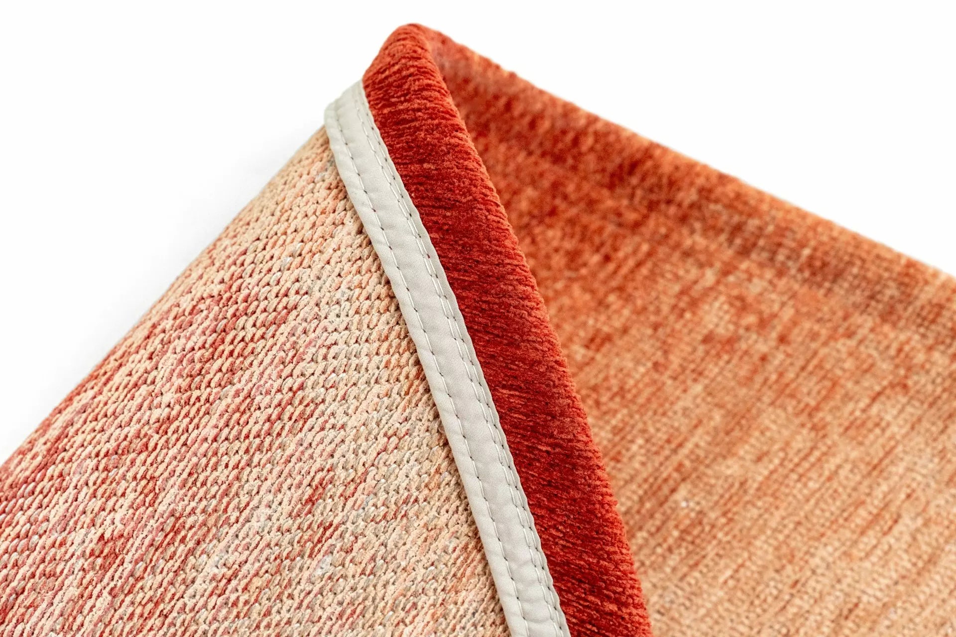 AQUARELLE LEAF Red and Orange Oval Rug