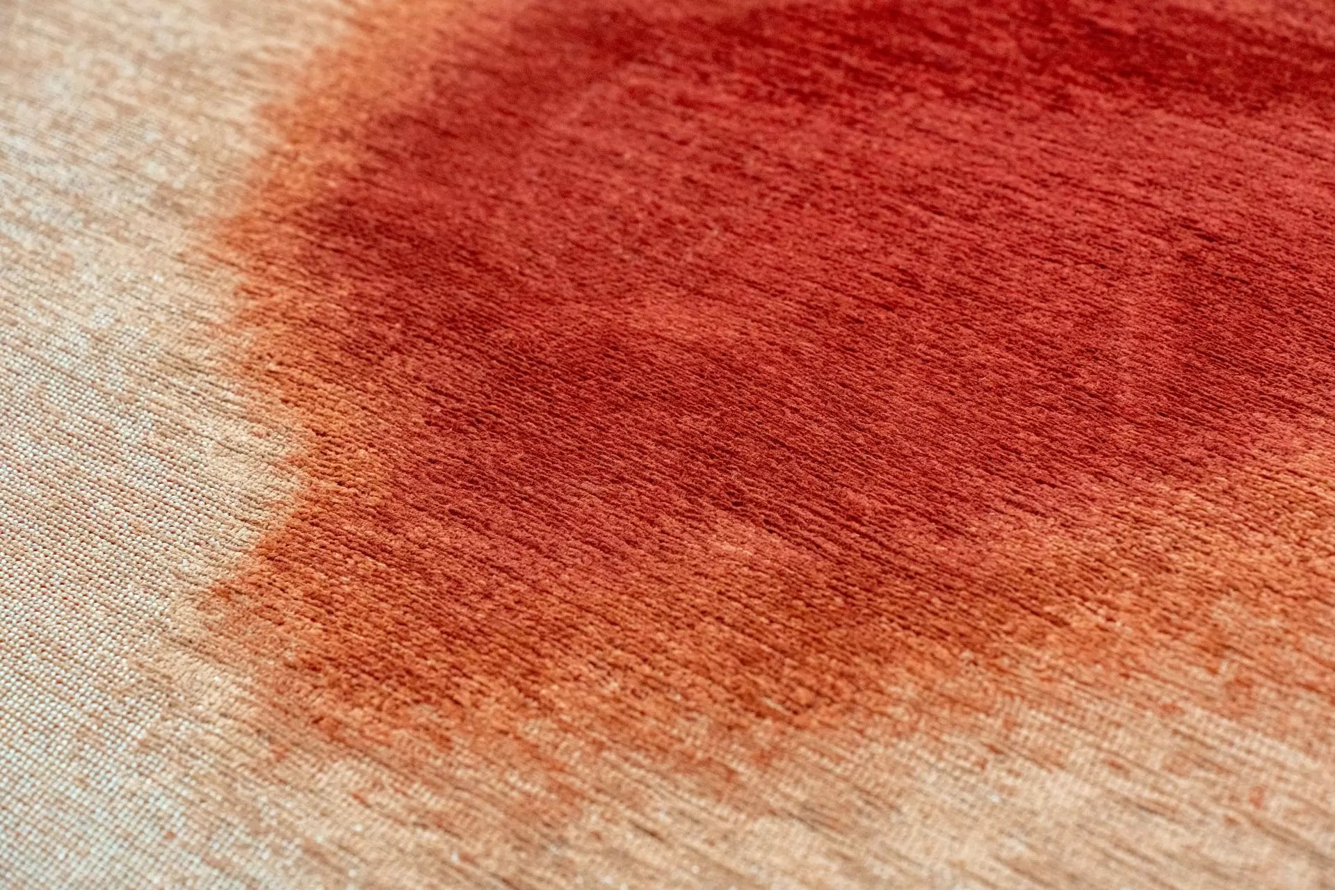 AQUARELLE LEAF Red and Orange Oval Rug