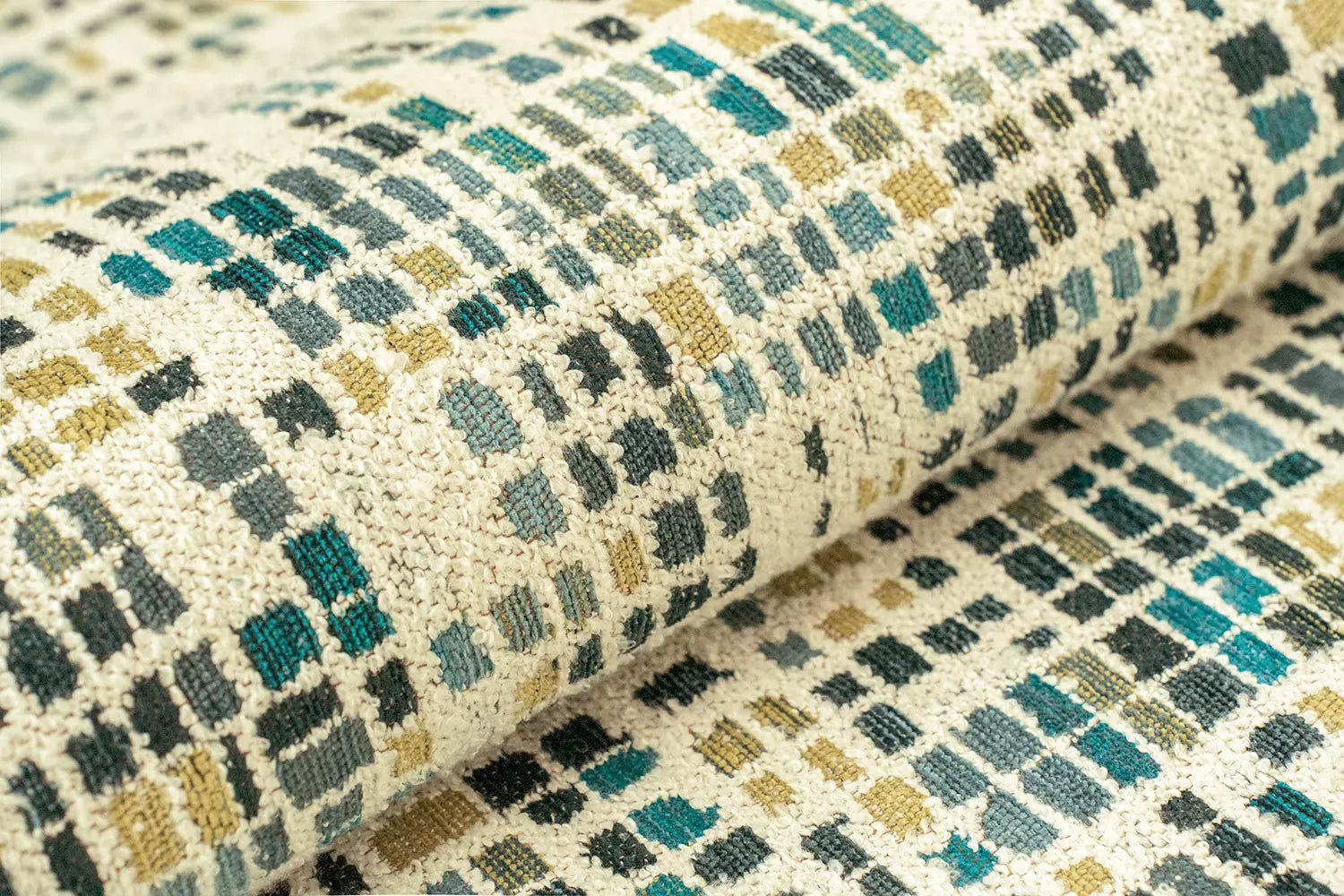 CUBIK Beige Rug with Blue and Green