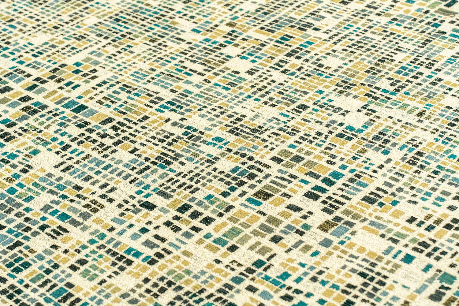 CUBIK Beige Rug with Blue and Green