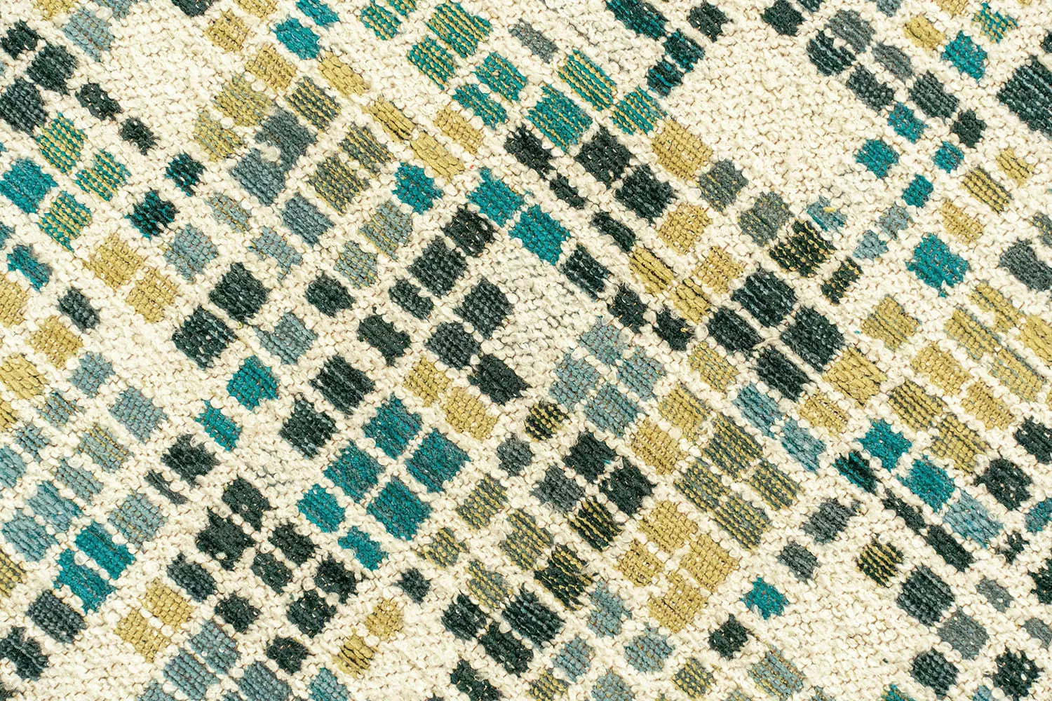 CUBIK Beige Rug with Blue and Green