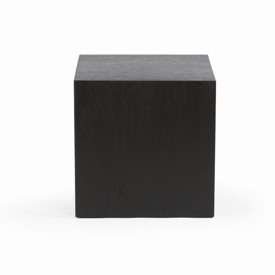 KUB Black Coffee Table with Oak Veneer