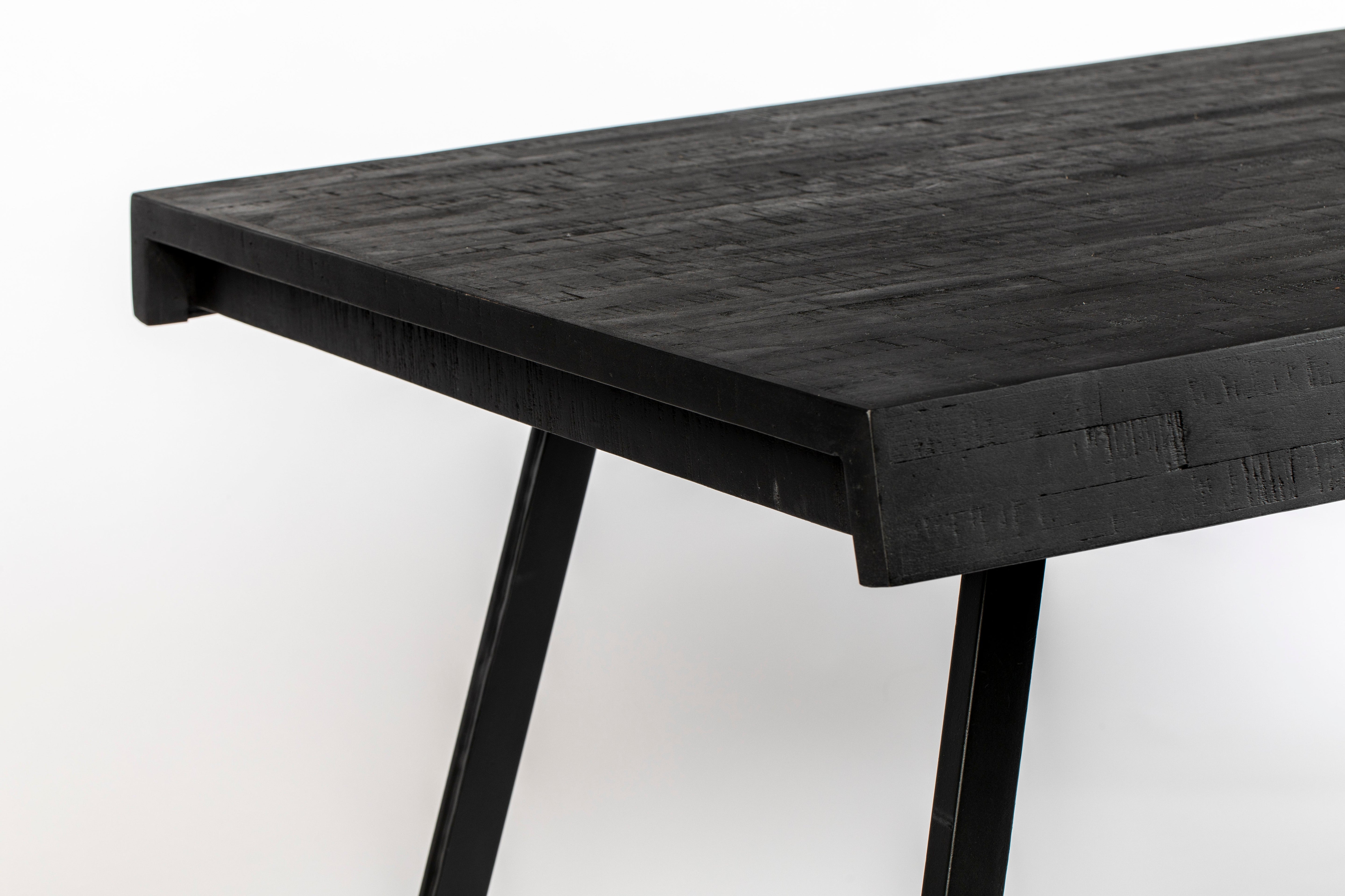 Suri table black teach wood