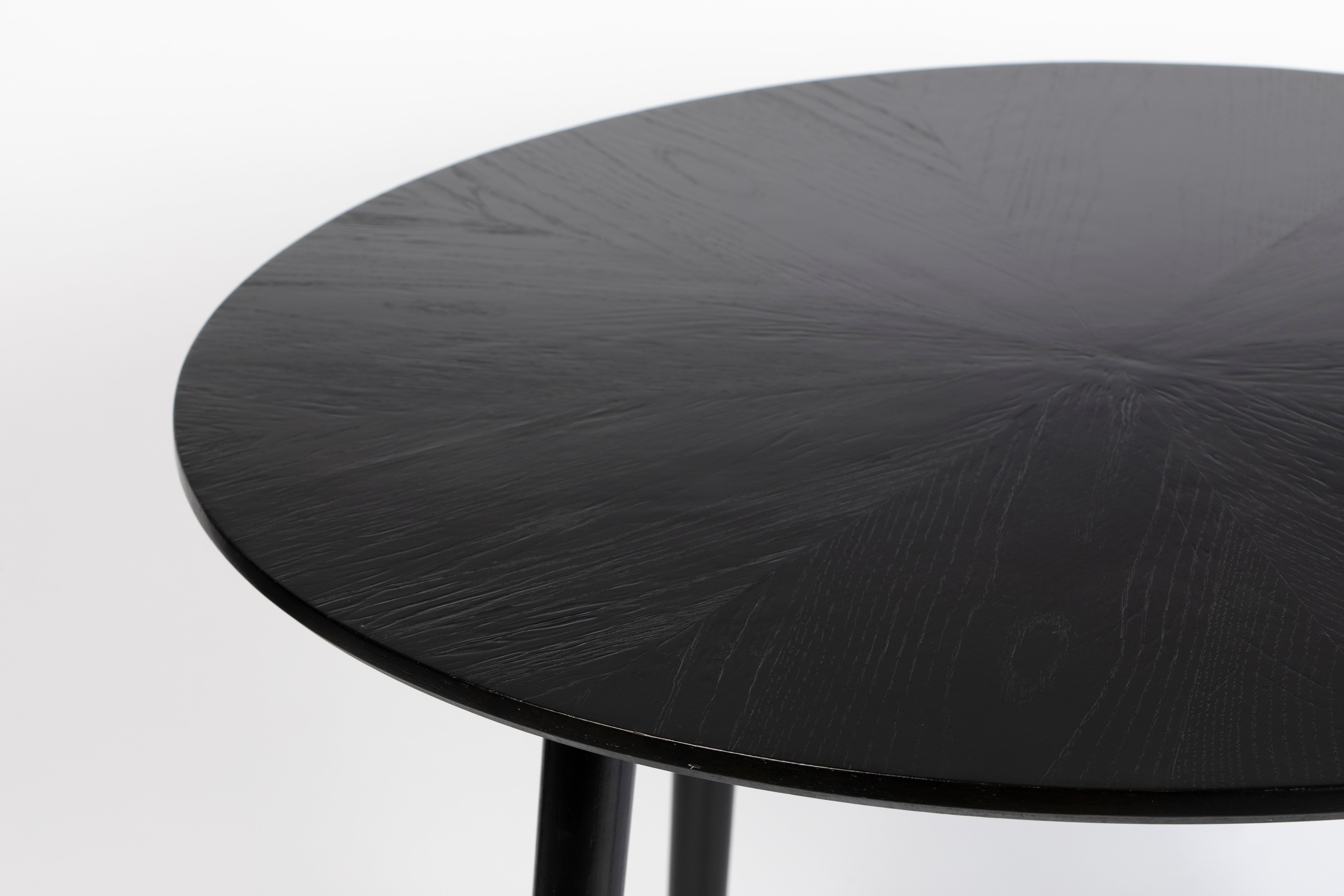 Fabio round table black oak veneer