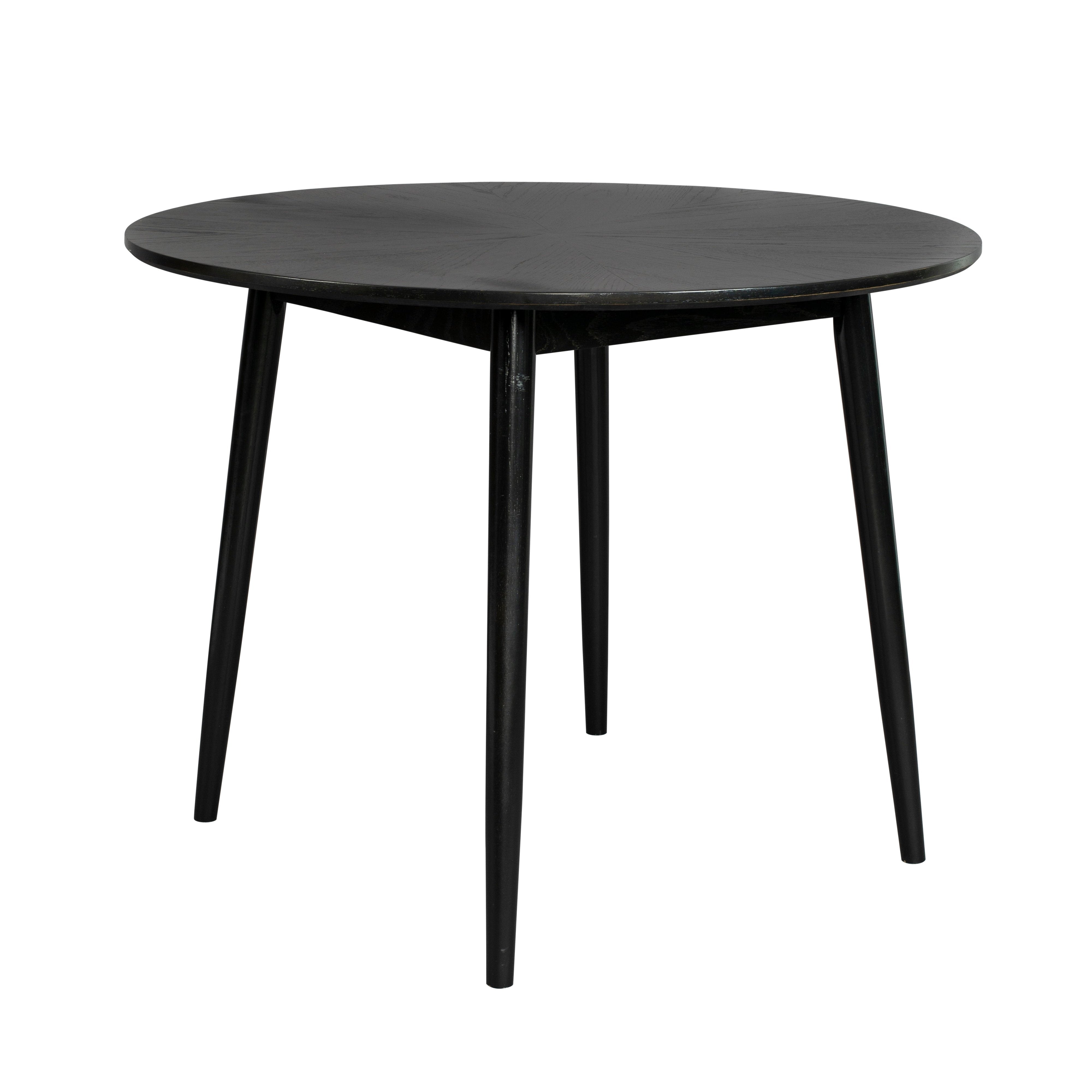 Fabio round table black oak veneer