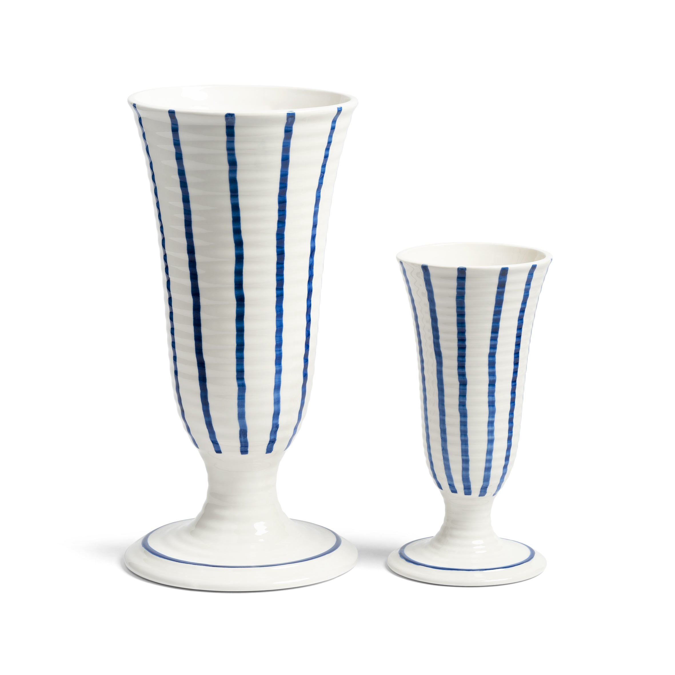 ANOUK LILIUM white vase with blue