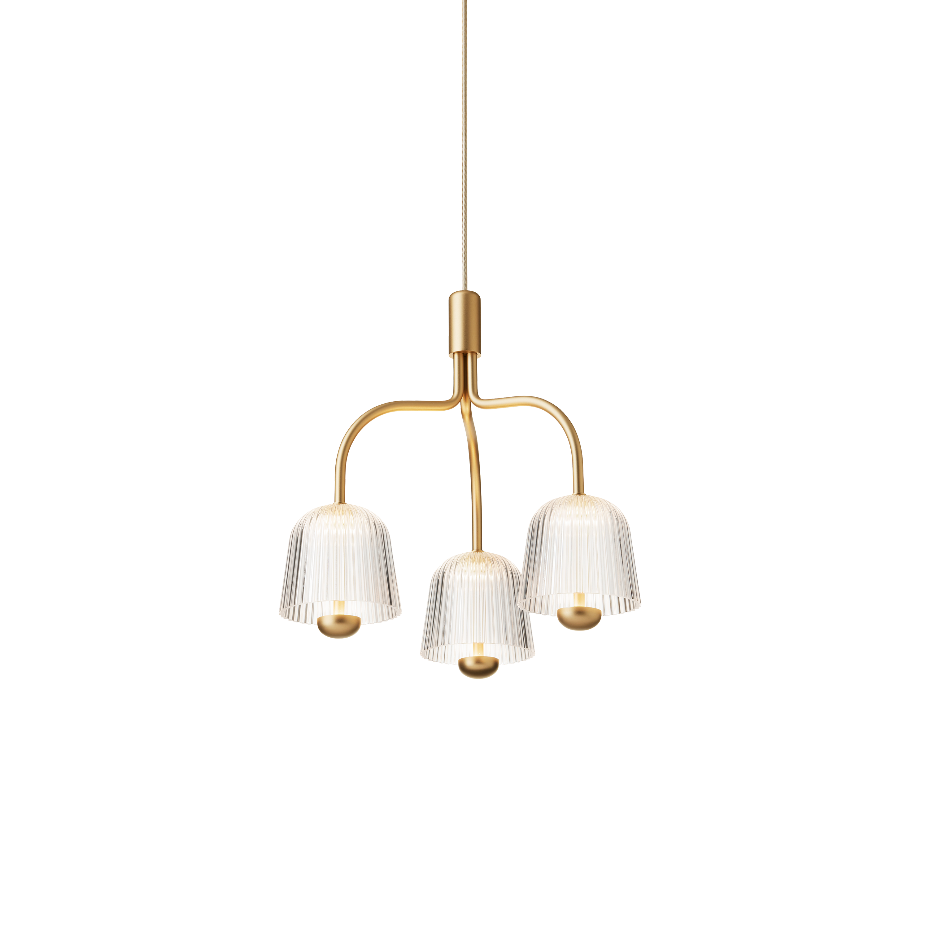 ASTEEA 3 Pendant Lamp Gold with Transparent