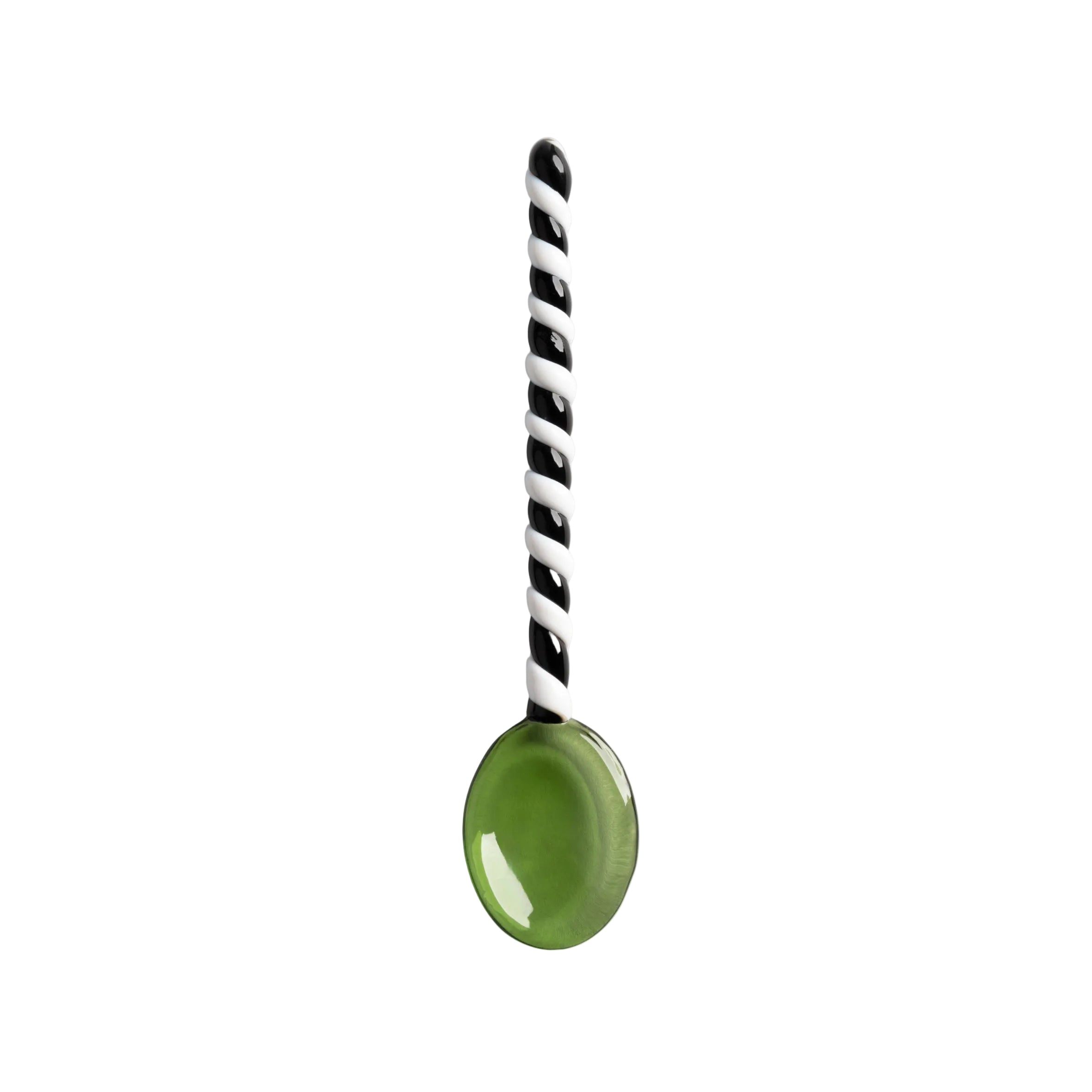DUET Green Spoon Set with Black and White