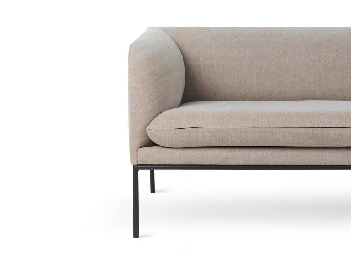 Sofa 2-osobowa TURN naturalny bawełna z lnem – ujęcie 2